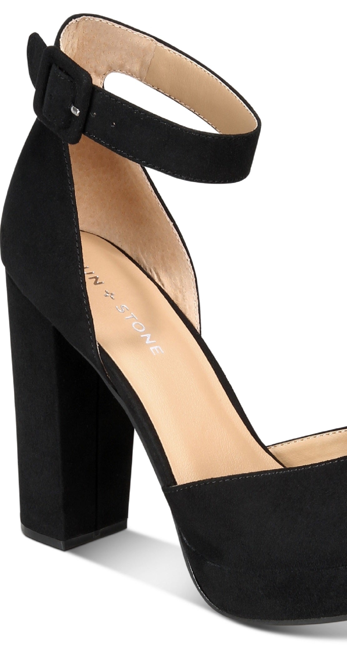 Sun + Stone Scarpin Estrella Block Salto Feminino Preto Tamanho 9,5M