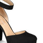 Sun + Stone Scarpin Estrella Block Salto Feminino Preto Tamanho 9,5M