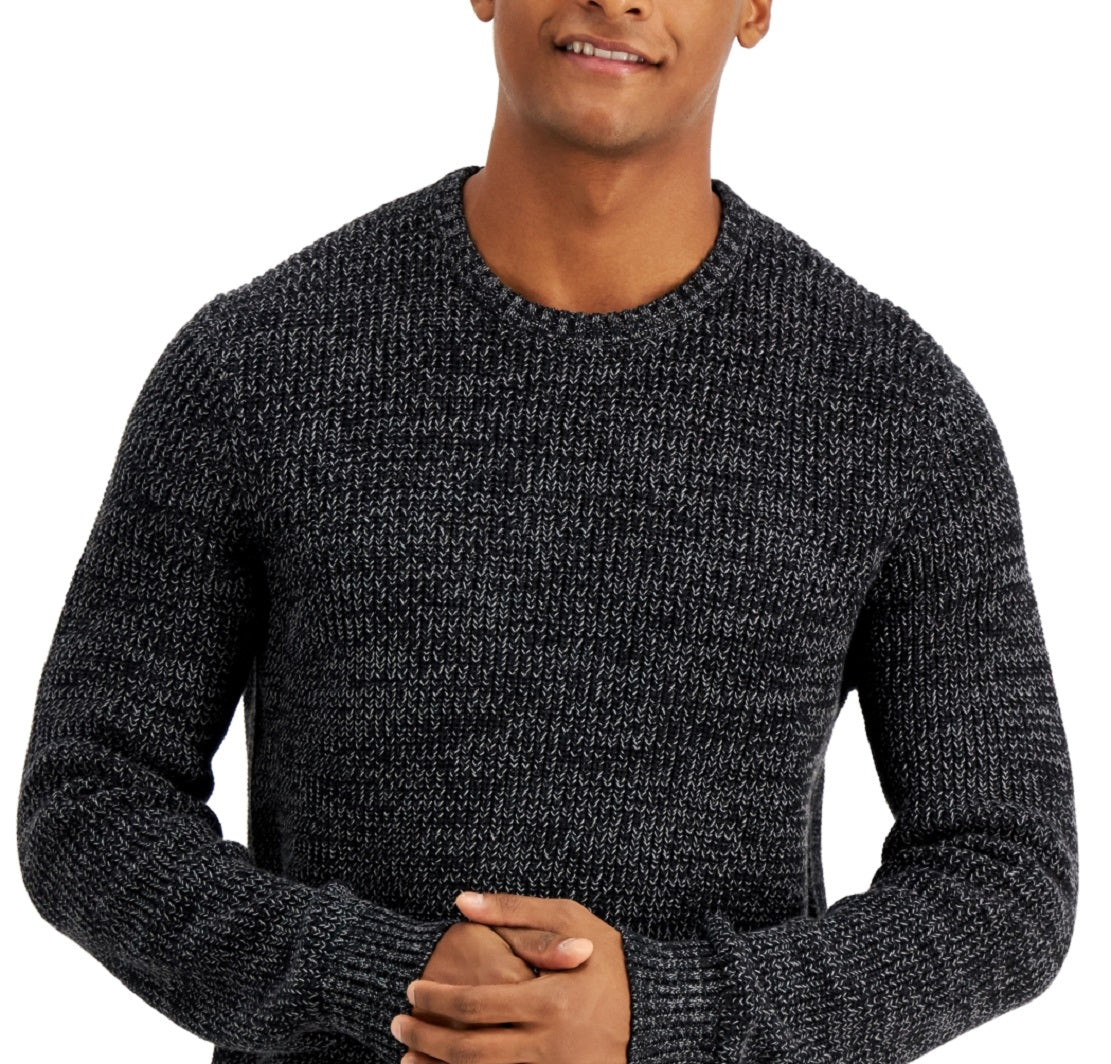 Suéter de gola redonda masculino INC International Concepts Page, preto, tamanho médio