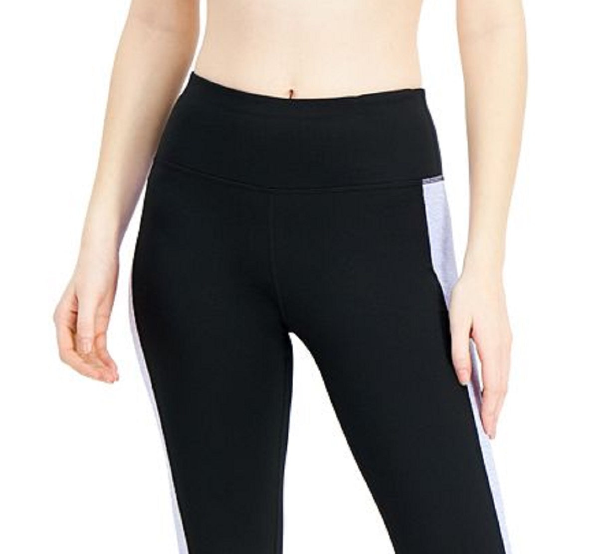 Leggings cropped femininas Ideology Colorblocked cinza tamanho médio