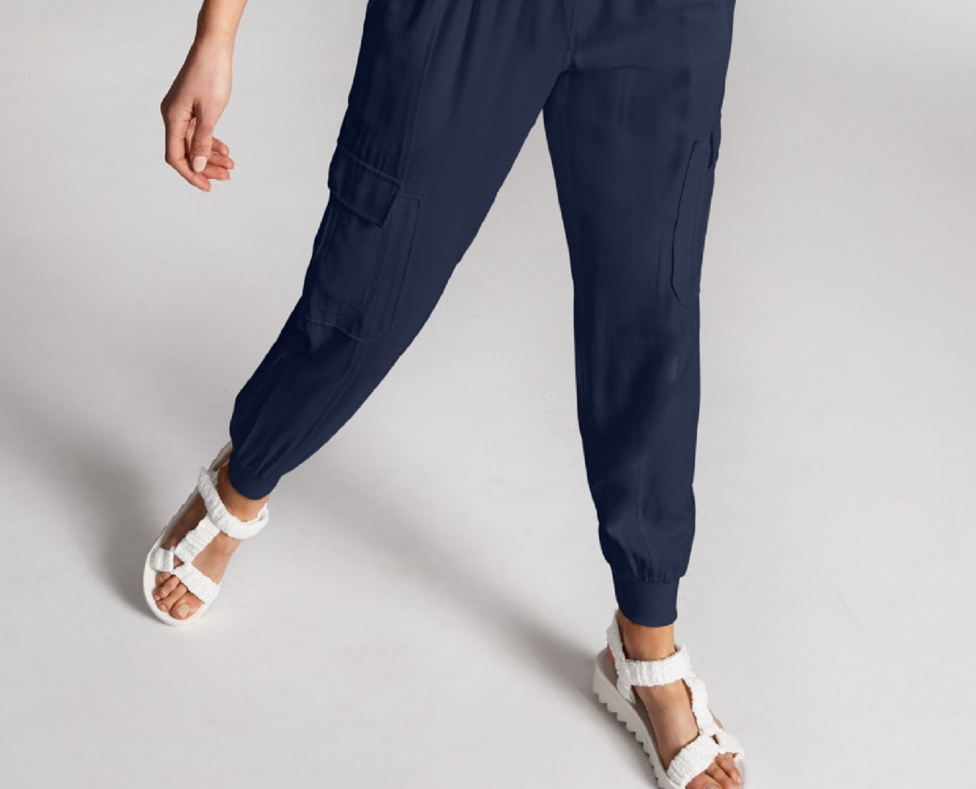 Calça jogger feminina utilitária INC International Concepts, azul, tamanho extragrande