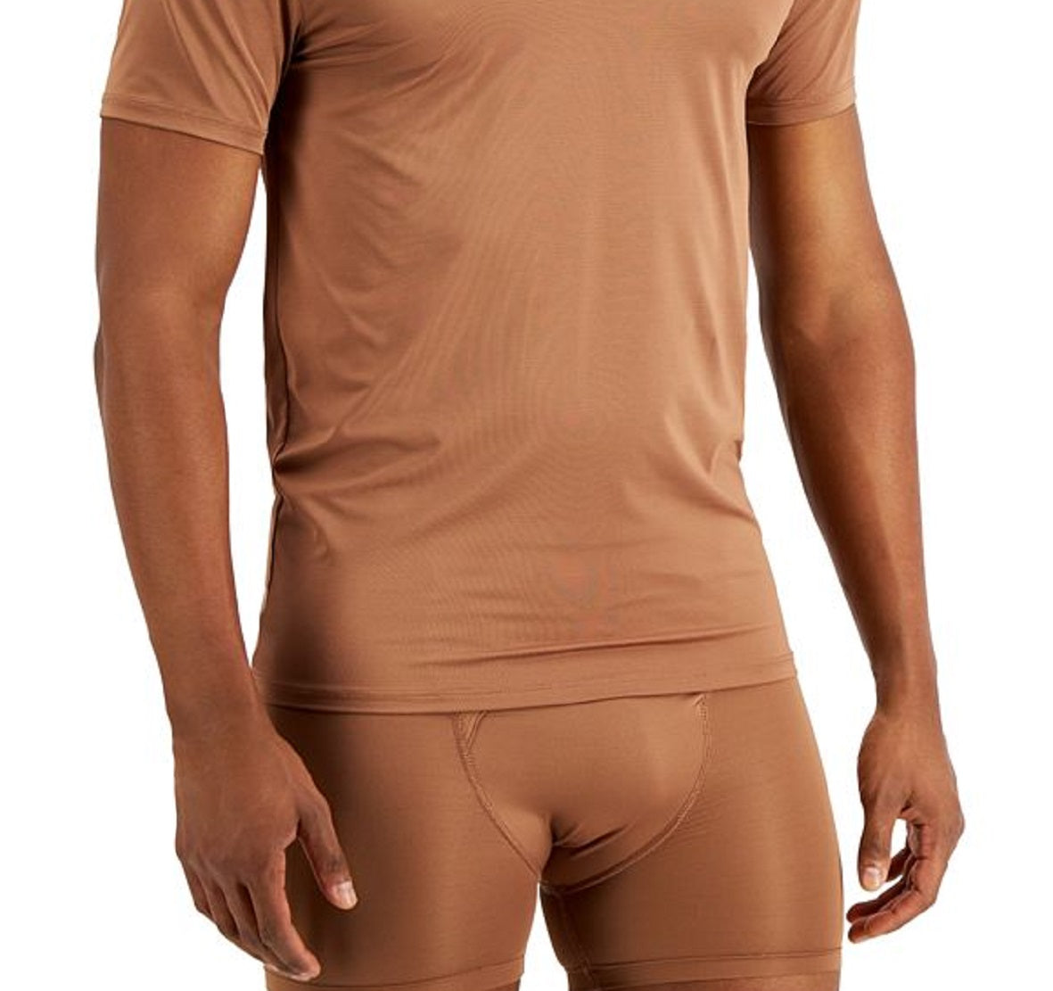 Camiseta masculina Alfani com decote em V e malha marrom, tamanho extragrande