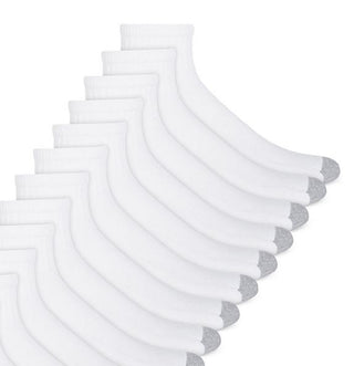 Meias de cano curto masculinas Club Room, pacote com 12 unidades, tamanho regular, brancas