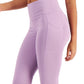 ID Ideology Leggings femininas de compressão, cintura alta, bolso lateral, comprimento 7/8, roxas