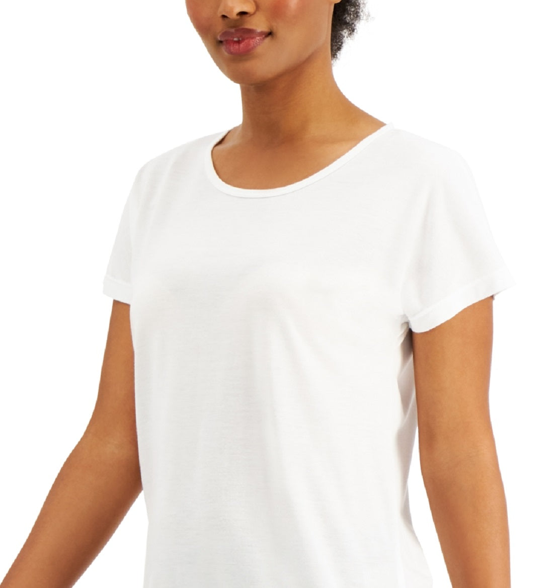 Camiseta feminina com decote redondo ID Ideology, branca, tamanho X-G