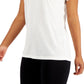 Camiseta feminina com decote redondo ID Ideology, branca, tamanho X-G