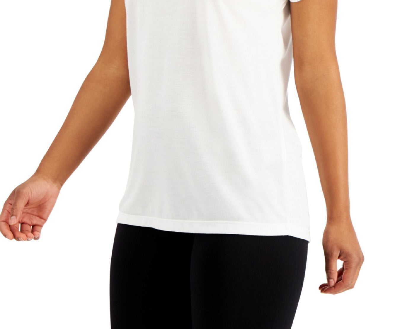Camiseta feminina com decote redondo ID Ideology, branca, tamanho X-G