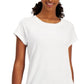 Camiseta feminina manga curta ID Ideology, branca, tamanho XX-G