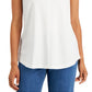 Karen Scott Blusa feminina sem mangas, branca, tamanho extragrande