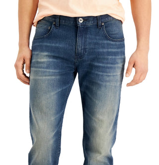 INC International Concepts Men's Tinted Slim Fit Straight Legged Jeans Blue Size 36