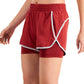 ID Ideology Shorts Feminino Performance Layered Look Vermelho Tamanho P