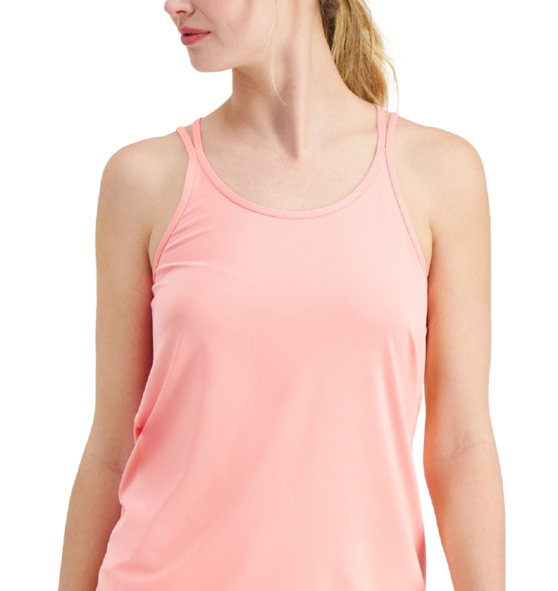 Ideology Regata feminina lisa com alças, rosa, tamanho XX-G