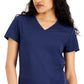 Camiseta feminina Ideology Active com decote em V e estampa refletiva, azul, tamanho pequeno