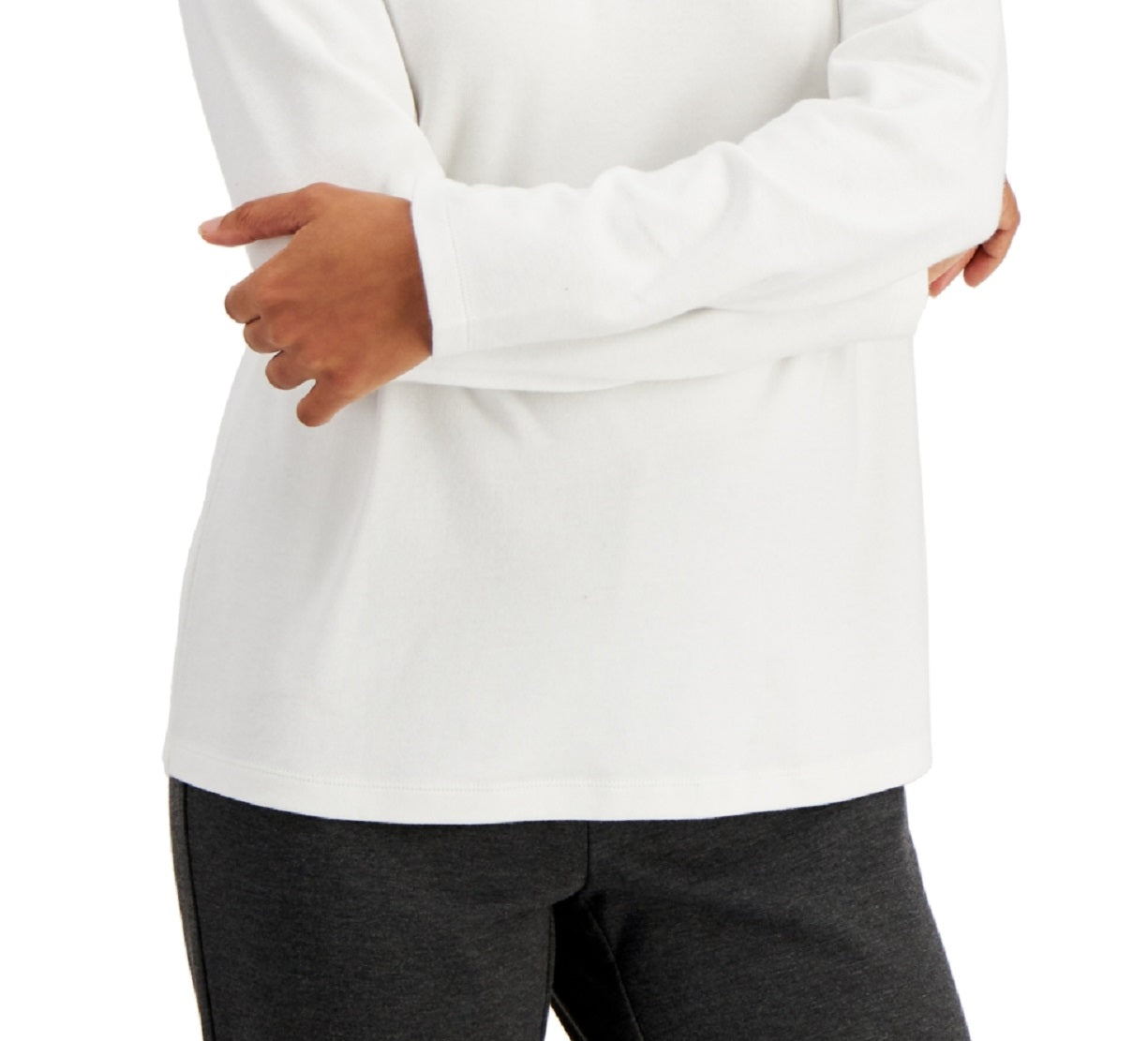 Karen Scott Blusa Feminina Gola Falsa Branca Tamanho Pequeno