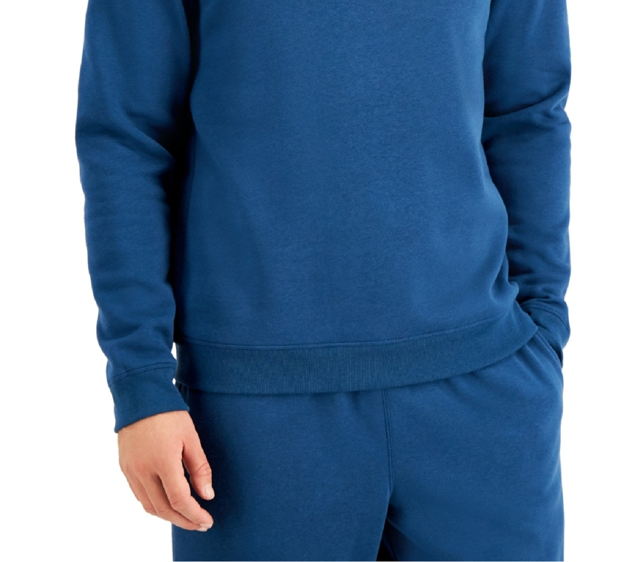 ID Ideology Moletom masculino de lã com gola redonda, azul, tamanho pequeno