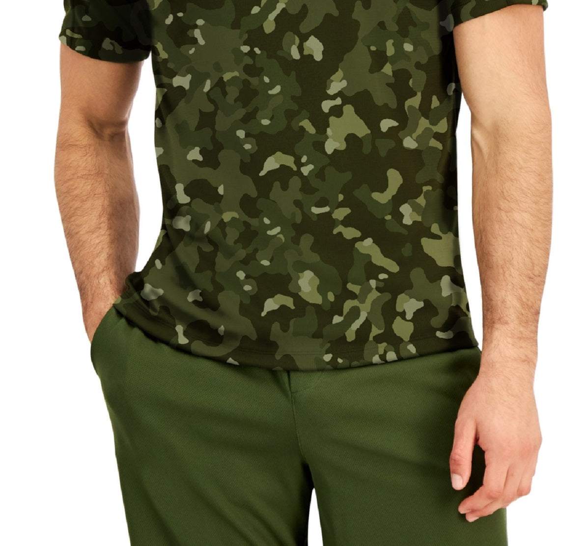 Camiseta de treino masculina com estampa Birdseye da ID Ideology, verde, tamanho X-G