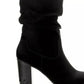 Botas femininas de cano médio Saraa Slouch da Style &amp; Co, pretas, tamanho 6 M