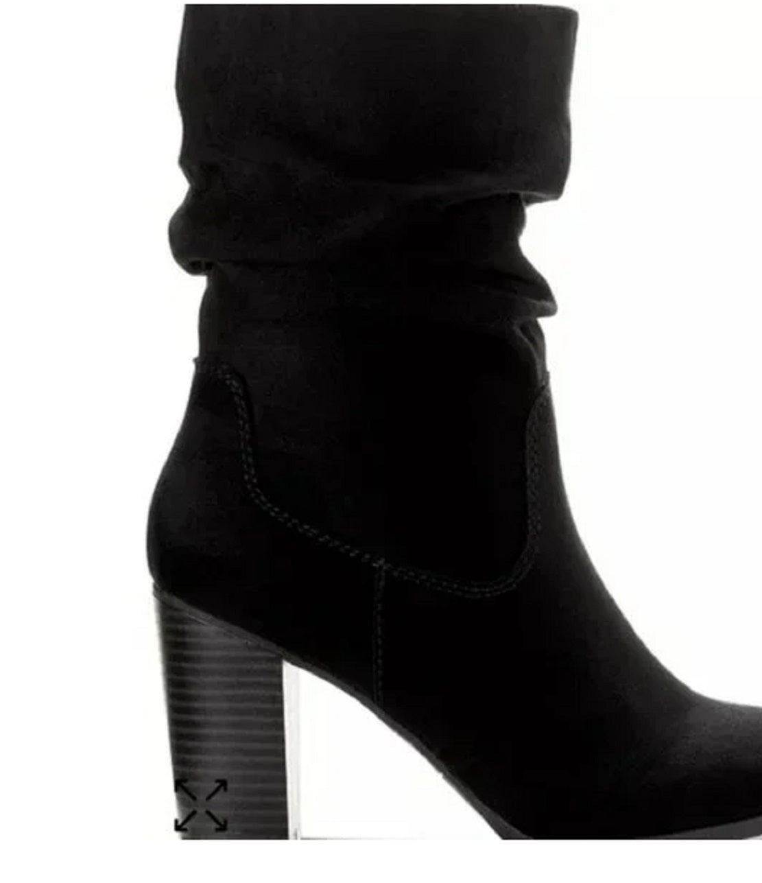 Botas femininas de cano médio Saraa Slouch da Style &amp; Co, pretas, tamanho 6 M
