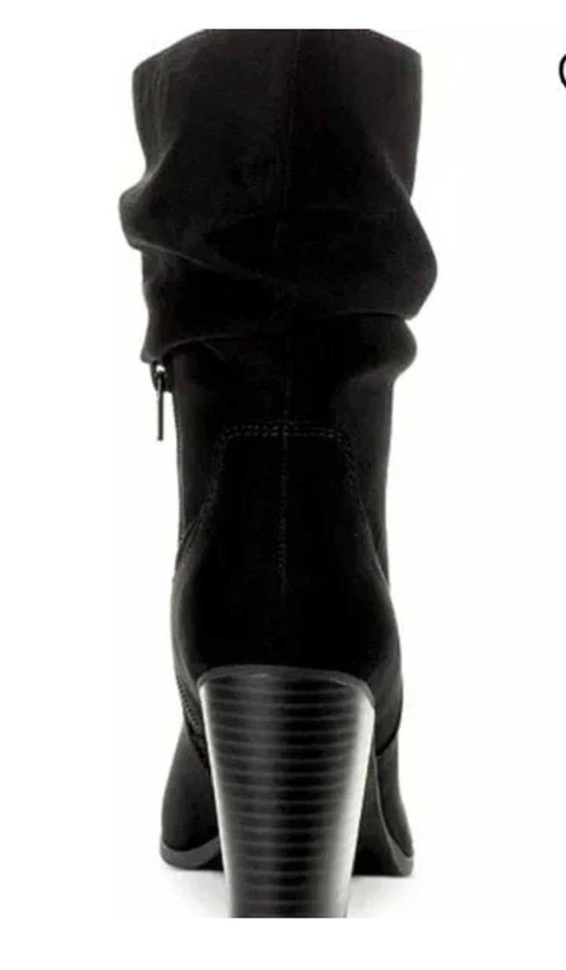 Botas femininas de cano médio Saraa Slouch da Style &amp; Co, pretas, tamanho 6 M