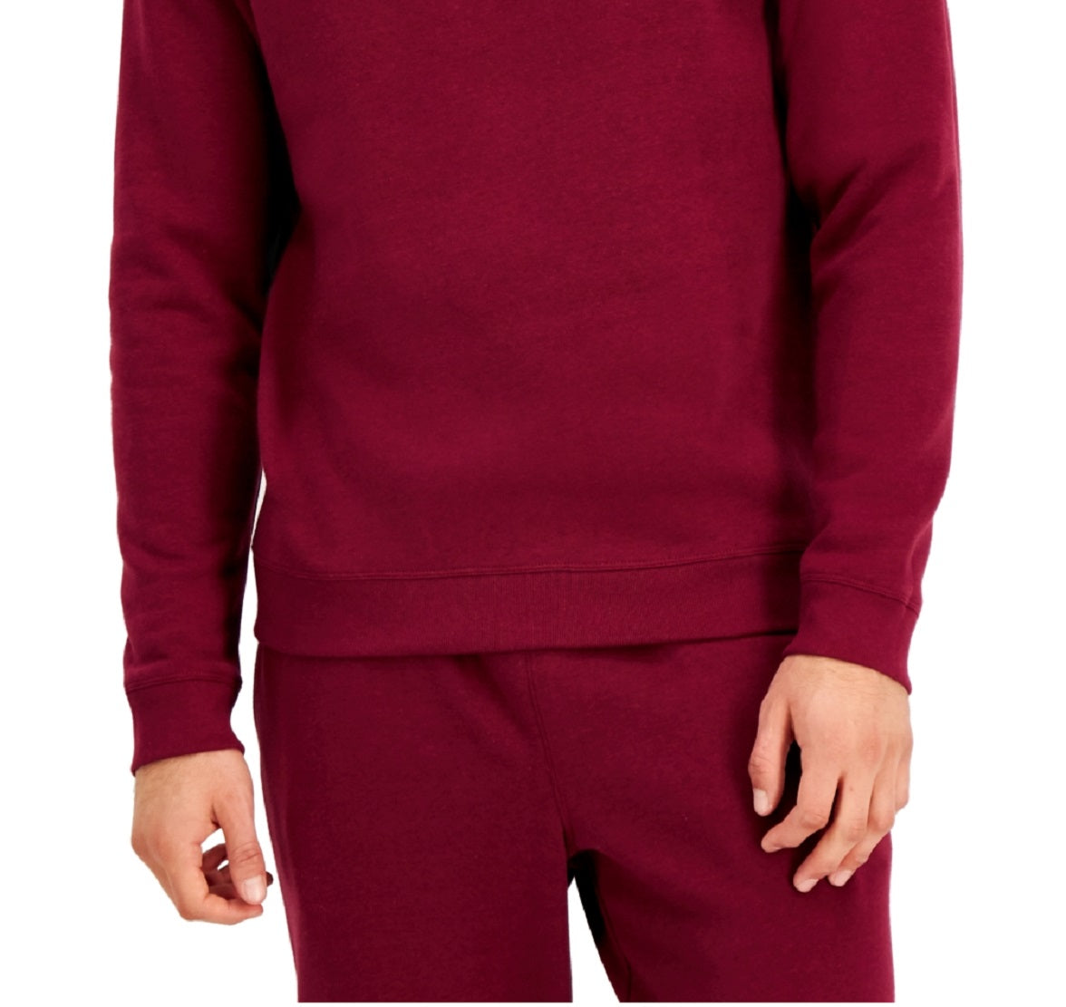 ID Ideology Moletom masculino de lã com gola redonda, vermelho, tamanho extragrande