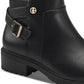 Botas femininas Giani Bernini Brennin com fivela, pretas, tamanho 5,5 M