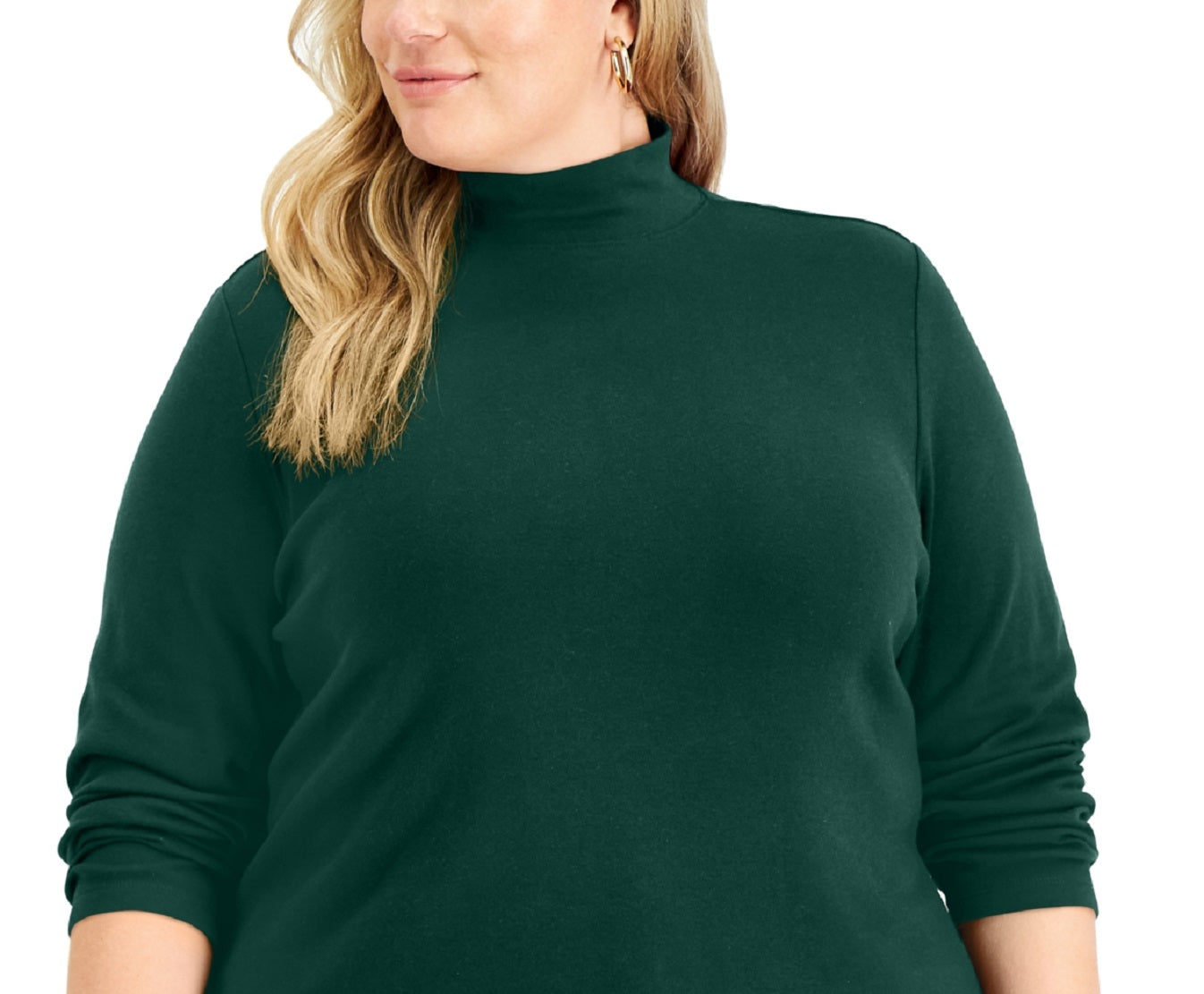 Karen Scott Blusa Feminina Gola Falsa Verde Tamanho 3X