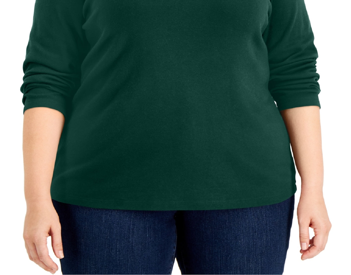 Karen Scott Blusa Feminina Gola Falsa Verde Tamanho 3X