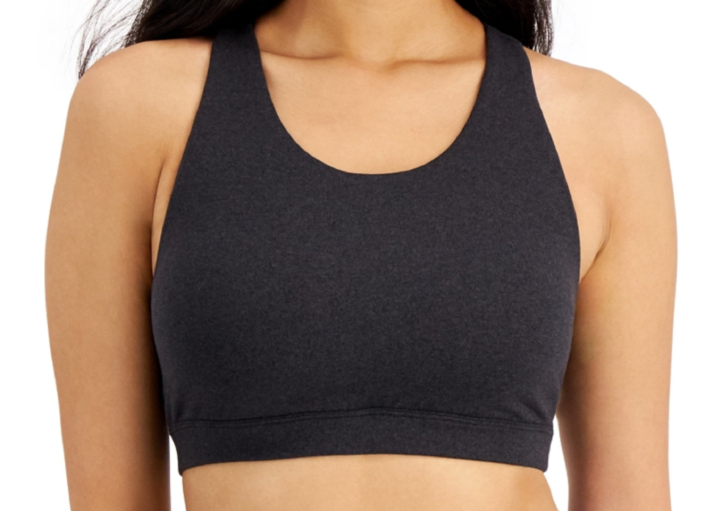 Conjunto de moletom feminino Ideology, sutiã esportivo de baixo impacto, preto, tamanho X-S