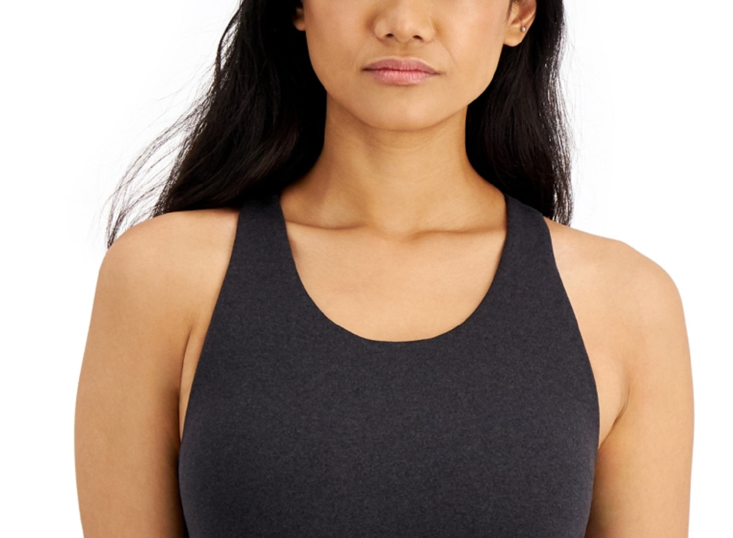 Conjunto de moletom feminino Ideology, sutiã esportivo de baixo impacto, preto, tamanho X-S
