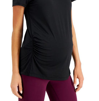 Camiseta feminina para maternidade ID Ideology, preta, tamanho grande