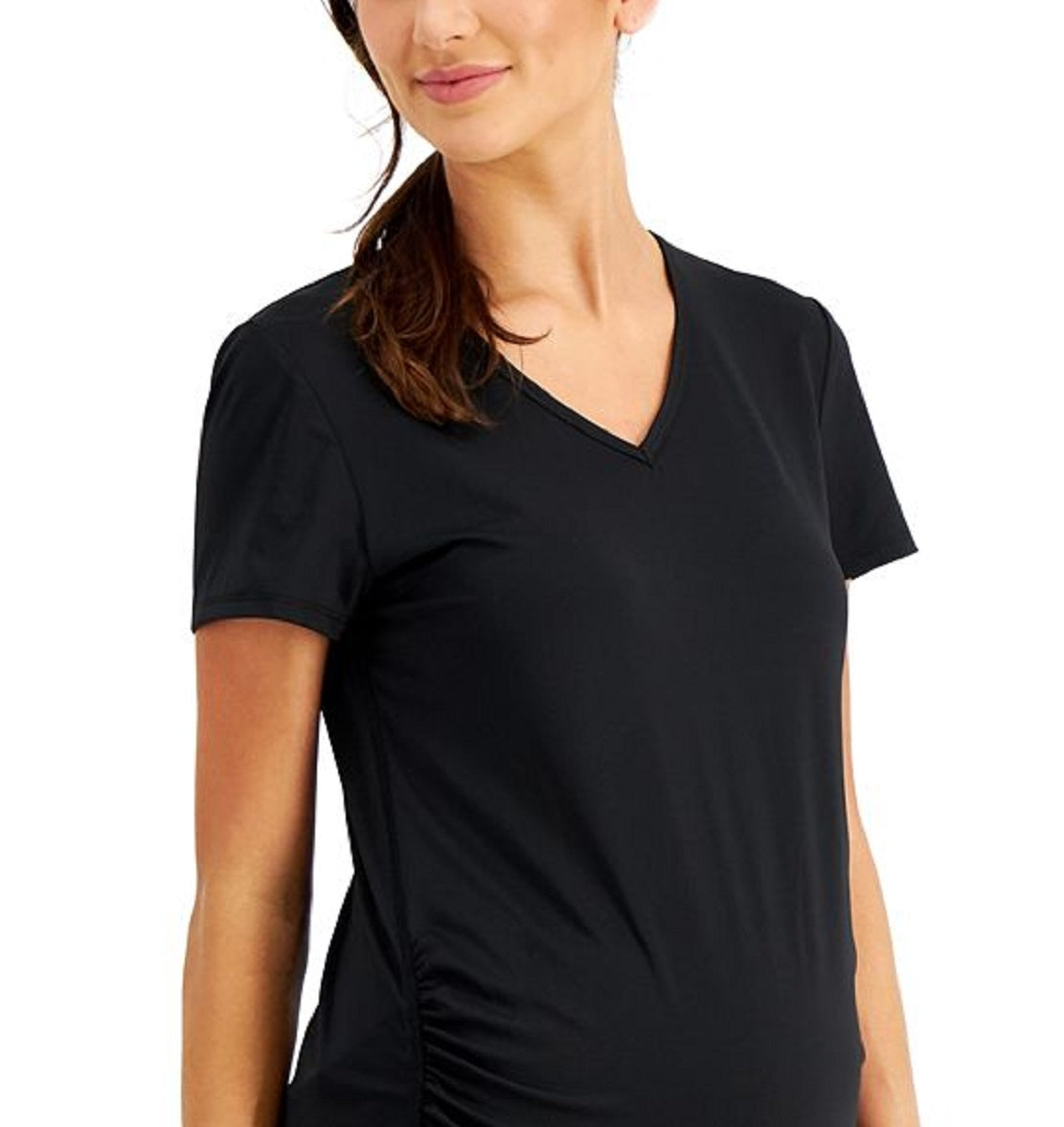 Camiseta feminina para maternidade ID Ideology, preta, tamanho X-G