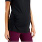Camiseta feminina para maternidade ID Ideology, preta, tamanho X-G