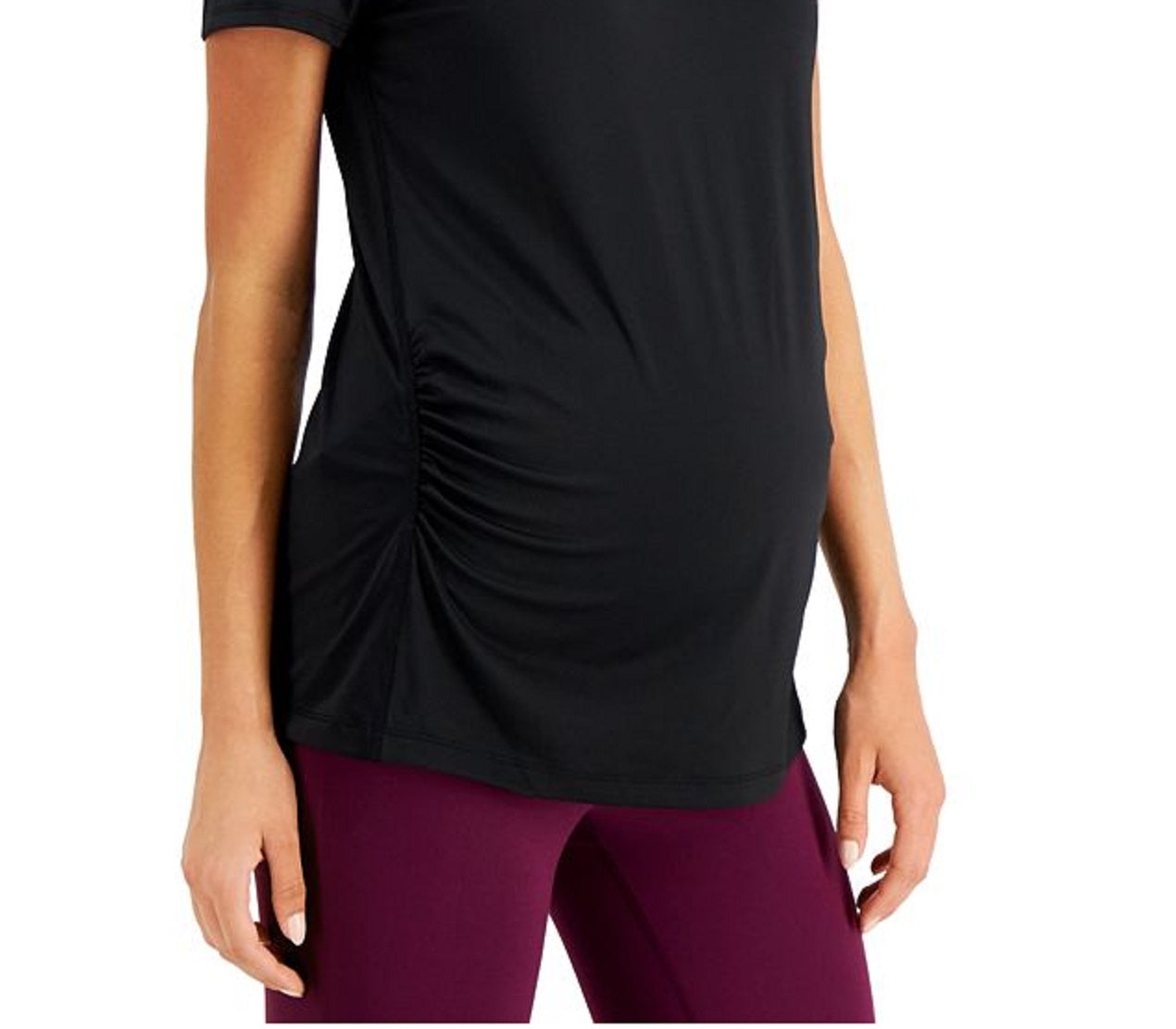 Camiseta feminina para maternidade ID Ideology, preta, tamanho X-G