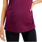 Camiseta feminina para maternidade ID Ideology, roxa, tamanho X-S