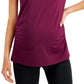 Camiseta feminina para maternidade ID Ideology, roxa, tamanho grande