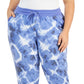 Calça jogger feminina tie-dye ID Ideology azul tamanho 3X