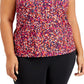 Camiseta regata feminina Ideology Plus Printed Performance, rosa, tamanho 2X