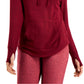 ID Ideology Moletom com capuz feminino de malha macia, vermelho, tamanho grande