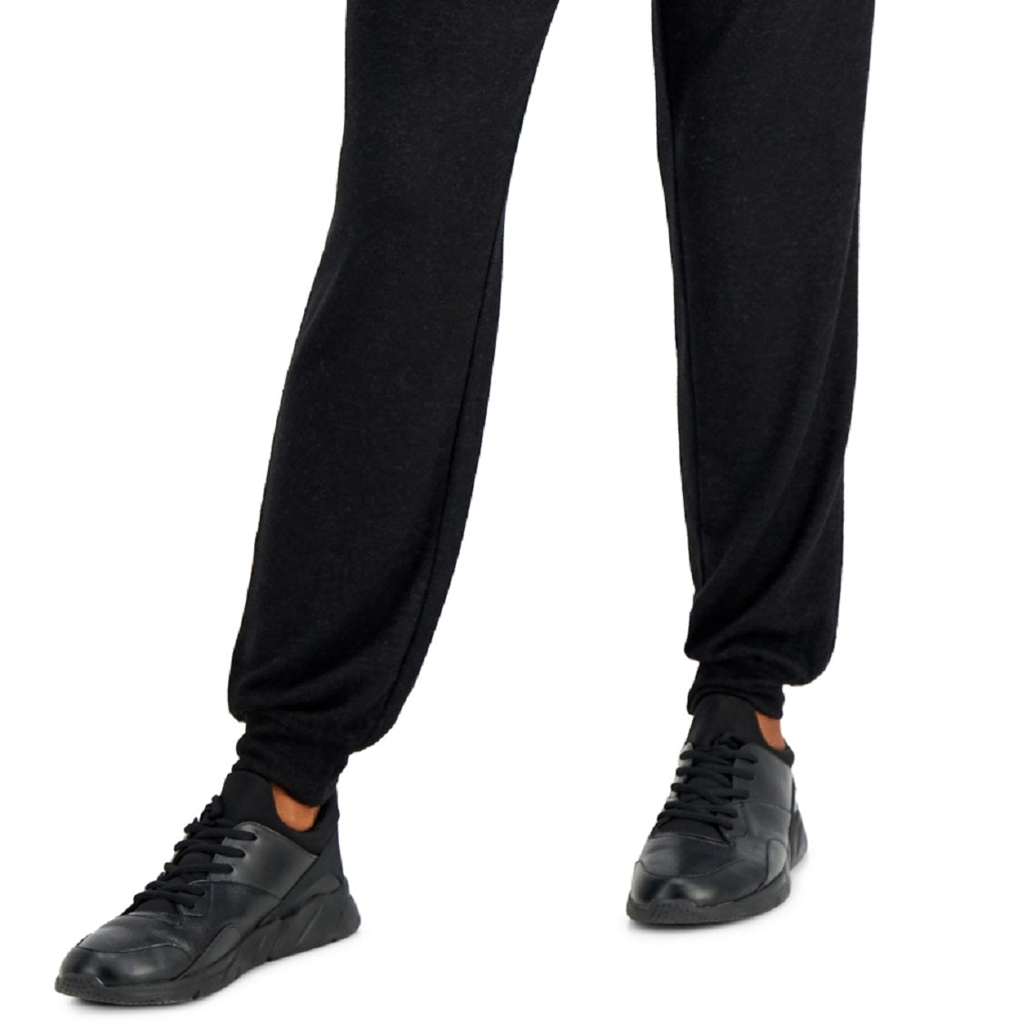 Calça de moletom feminina ID Ideology Mushy Knit, preta, tamanho grande