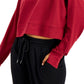 ID Ideology Top curto feminino com zíper de um quarto, vermelho, tamanho X-S
