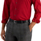 Camisa social masculina Club Room Regular Fit, vermelha, tamanho grande