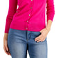 Cardigan feminino com botões Charter Club rosa tamanho extragrande