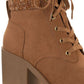 Botas femininas Sun + Stone Romina Hiker com cadarço, marrom, tamanho 10 M