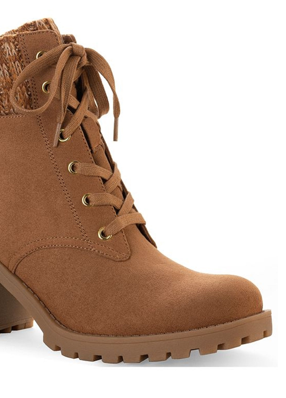 Botas femininas Sun + Stone Romina Hiker com cadarço, marrom, tamanho 10 M