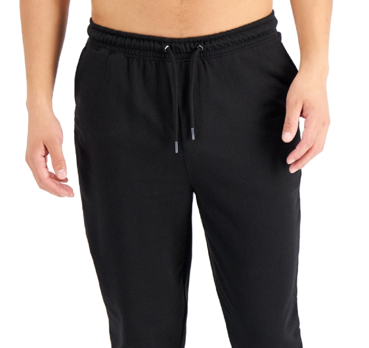 Calça de pijama Alfani Mendoza Jogger masculina, preta, tamanho grande