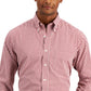 Camisa social masculina Club Room Regular Fit Traveler vermelha tamanho 15x34x35