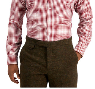 Camisa social masculina Club Room Regular Fit Traveler vermelha tamanho 15x34x35