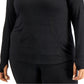 ID Ideology Moletom com capuz feminino plus size, preto, tamanho 1X