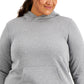 ID Ideology Moletom com capuz feminino plus size cinza tamanho 2X