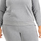 ID Ideology Moletom com capuz feminino plus size cinza tamanho 2X